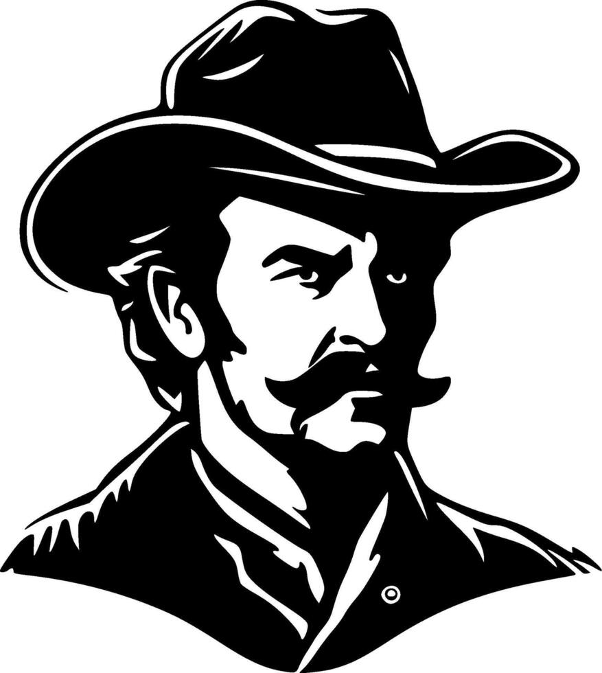 occidental - negro y blanco aislado icono - ilustración vector