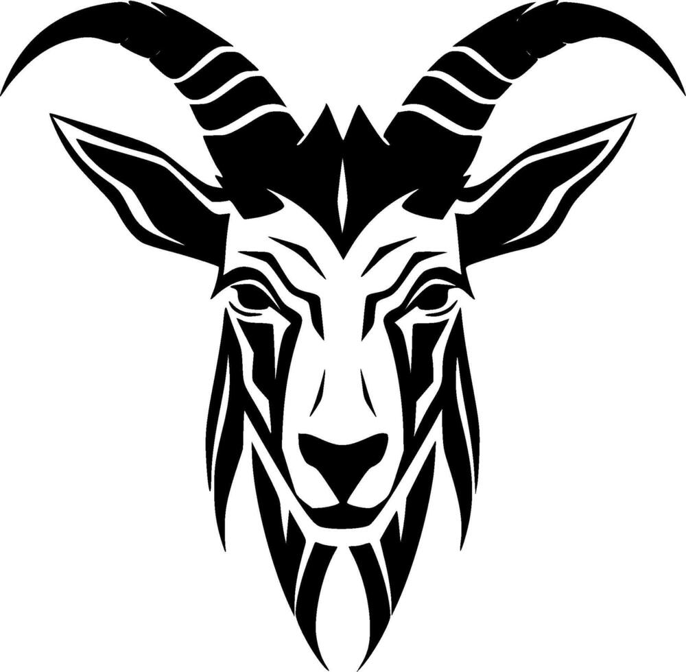 Goat, Minimalist and Simple Silhouette - illustration vector
