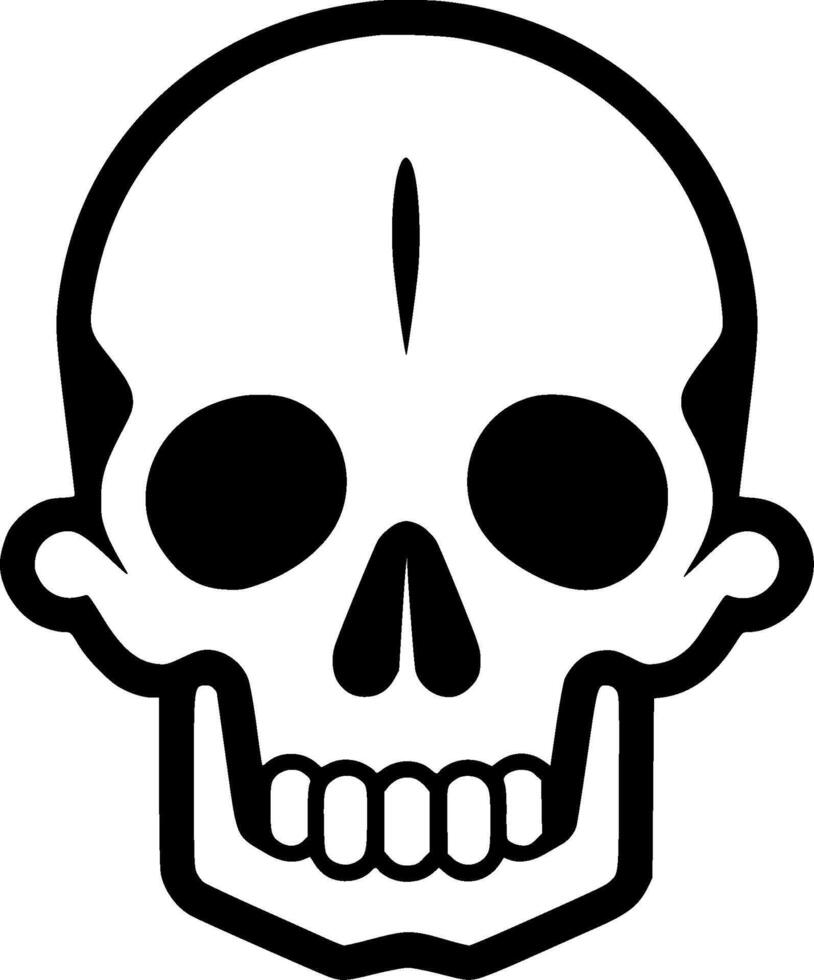 Skull, Black and White illustration vector