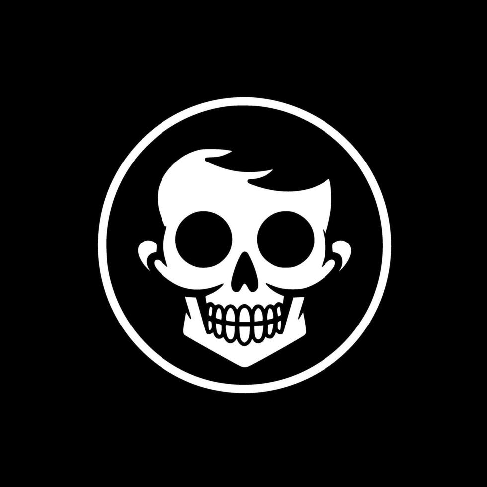 Skeleton - Minimalist and Flat Logo - illustration vector