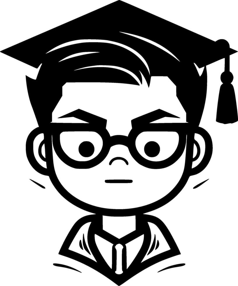 Grad - Black and White Isolated Icon - illustration vector