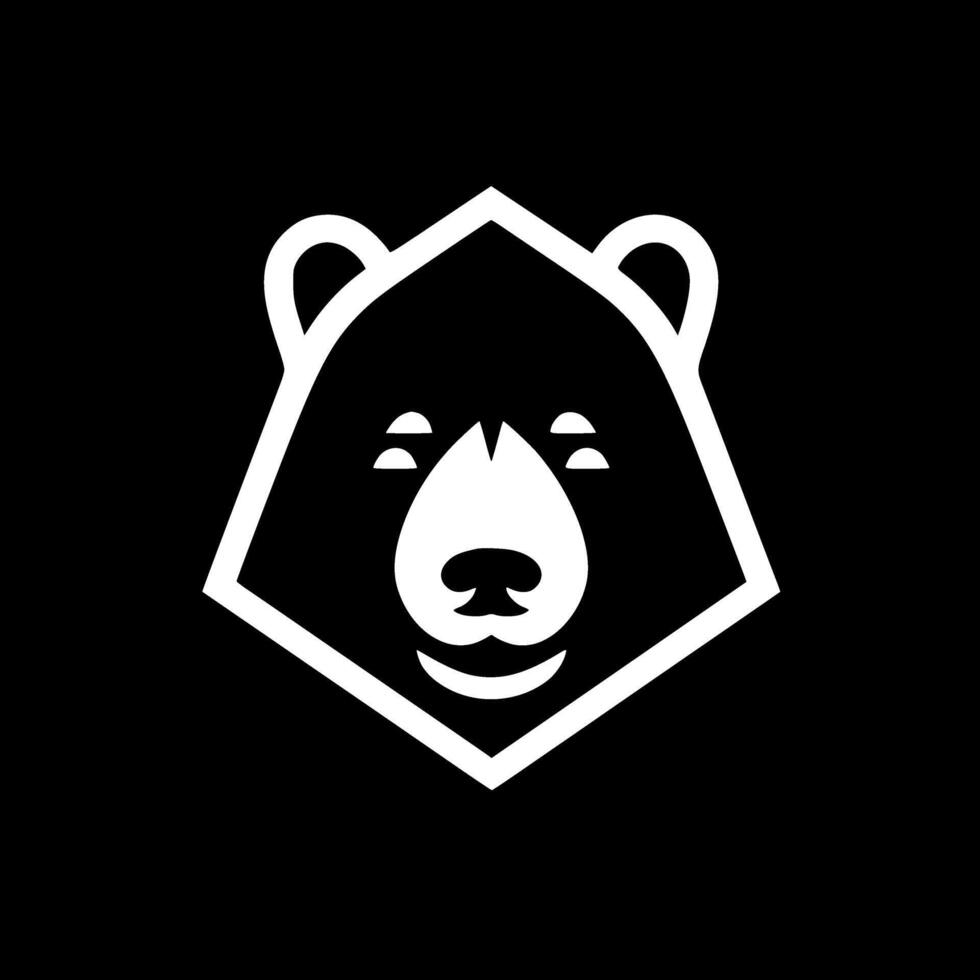 Bear, Black and White illustration vector