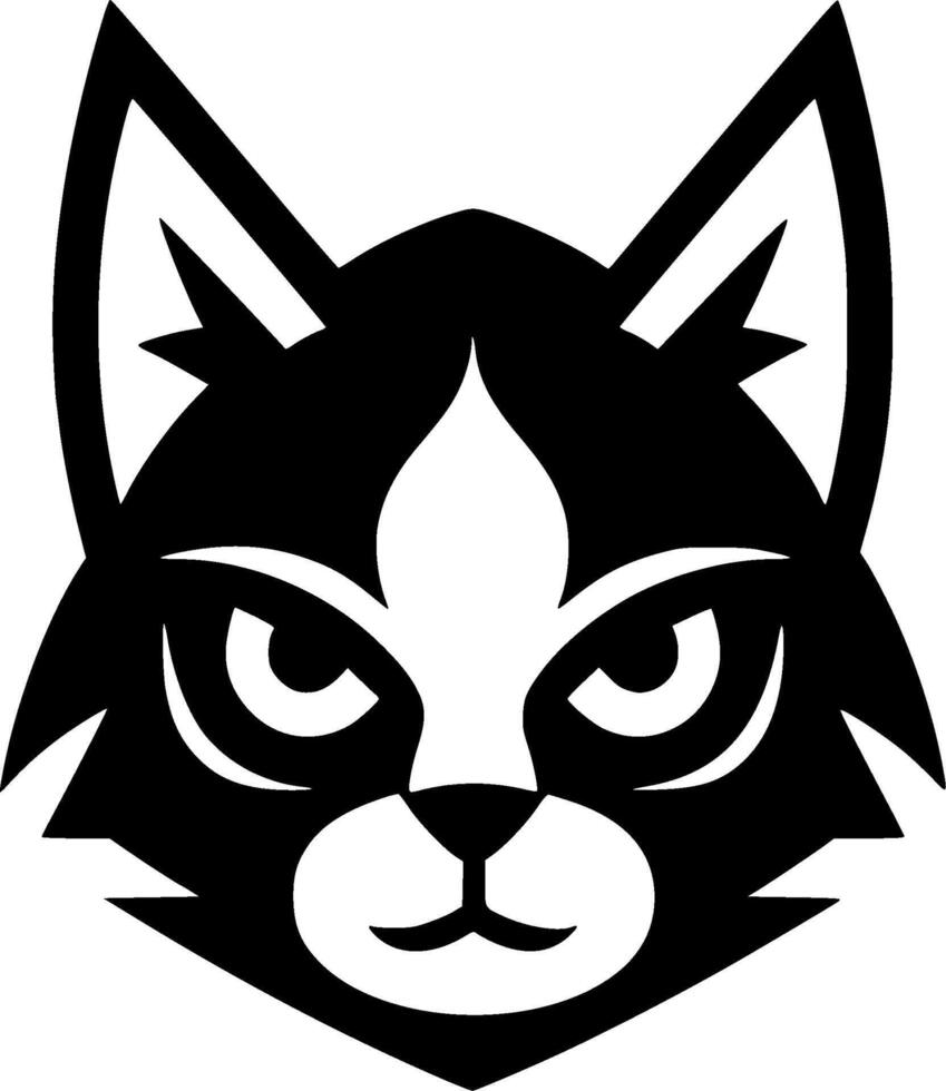 Cat, Black and White illustration vector