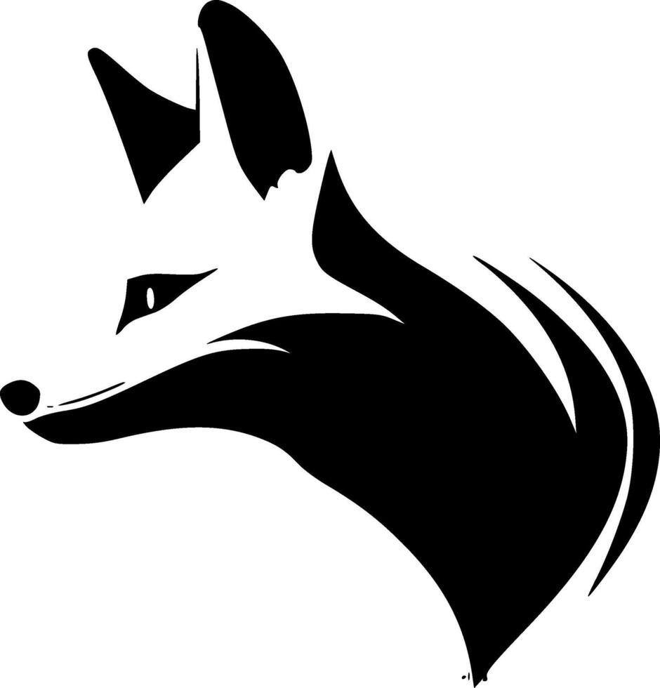 Fox, Minimalist and Simple Silhouette - illustration vector