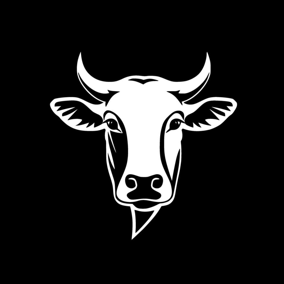 Cow, Minimalist and Simple Silhouette - illustration vector