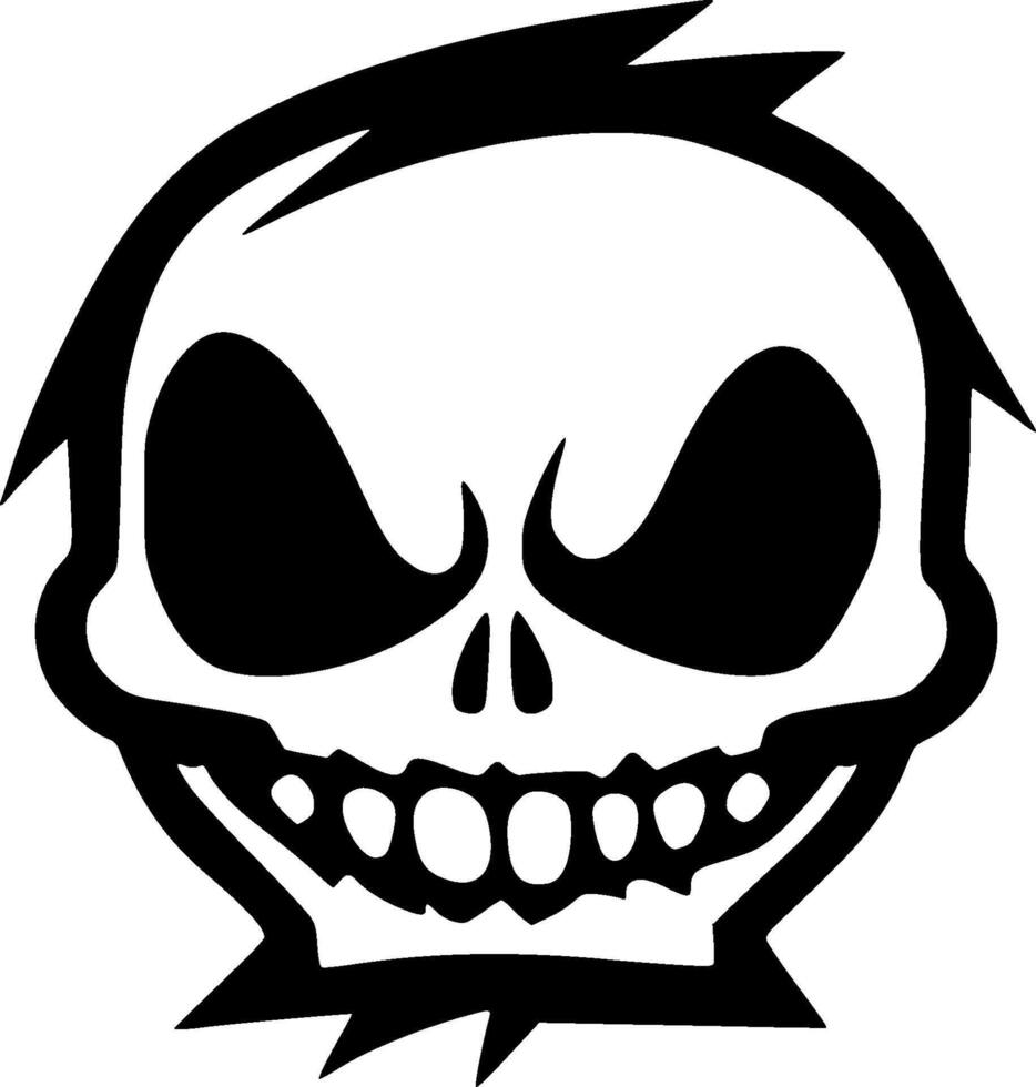 Skull, Minimalist and Simple Silhouette - illustration vector