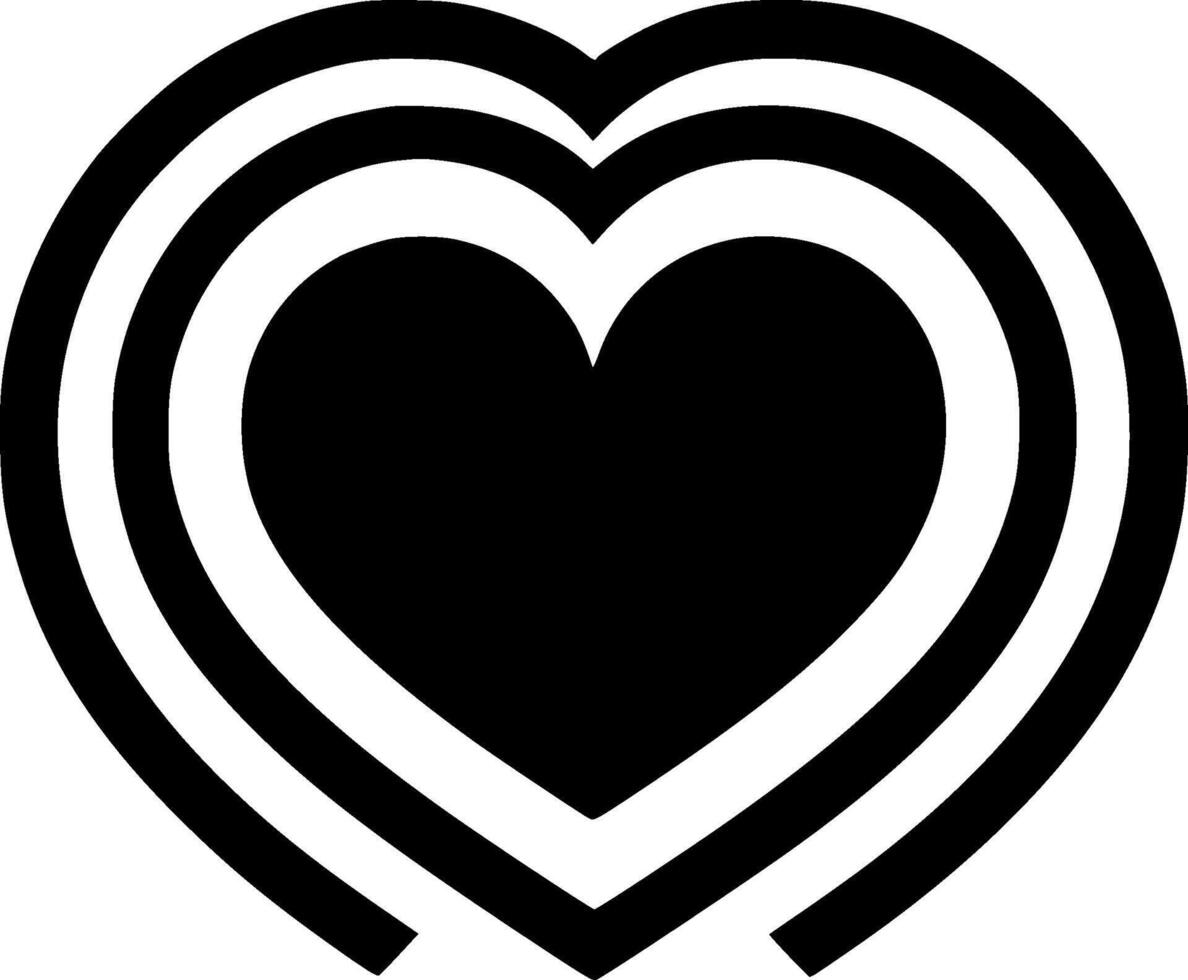 Heart, Minimalist and Simple Silhouette - illustration vector