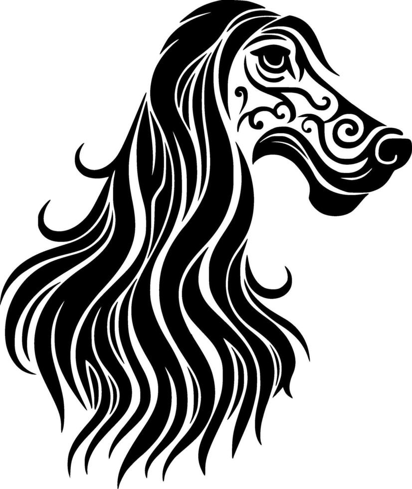 Afghan Hound - Minimalist and Flat Logo - illustration vector