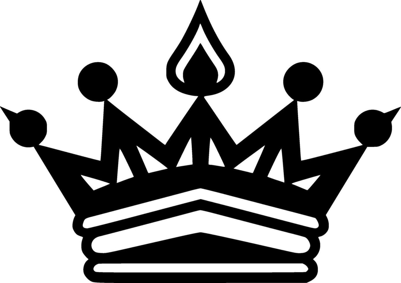 Crown, Minimalist and Simple Silhouette - illustration vector