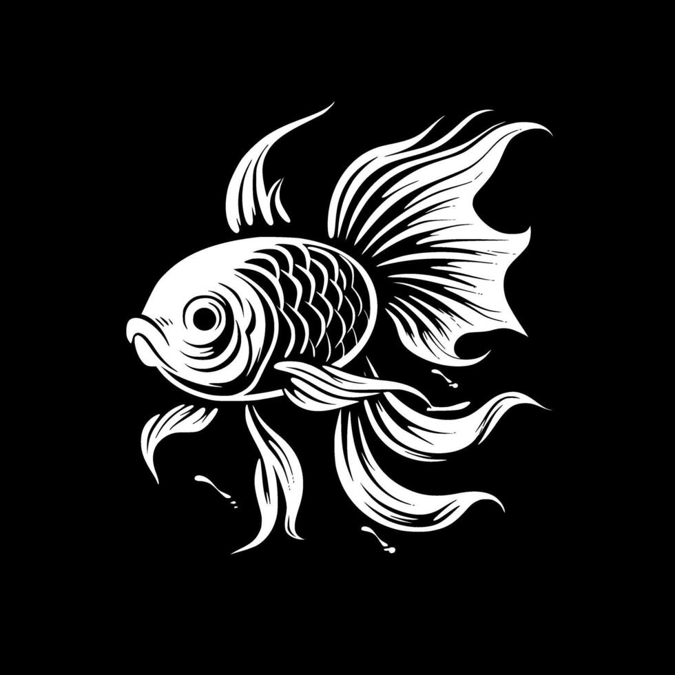 Goldfish - Minimalist and Flat Logo - illustration vector