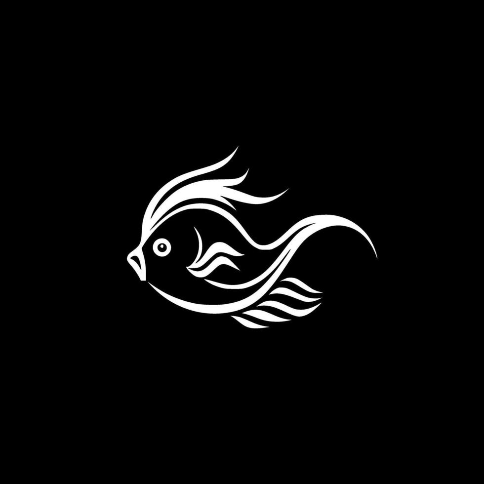 Goldfish - Minimalist and Flat Logo - illustration vector