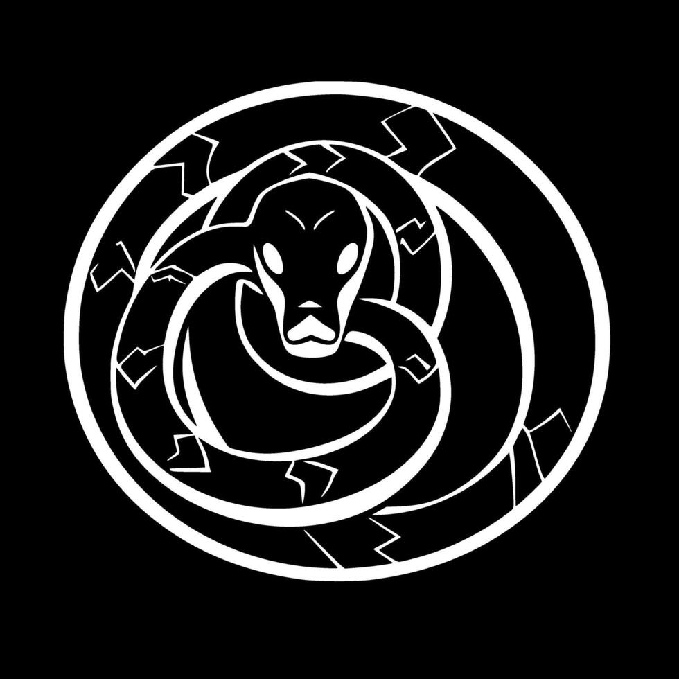 Snake, Minimalist and Simple Silhouette - illustration vector