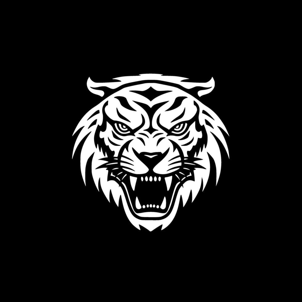 Tiger, Minimalist and Simple Silhouette - illustration vector
