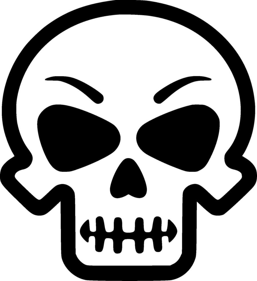 Skull, Minimalist and Simple Silhouette - illustration vector