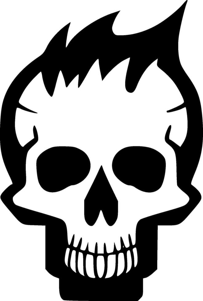 Skull - Minimalist and Flat Logo - illustration vector