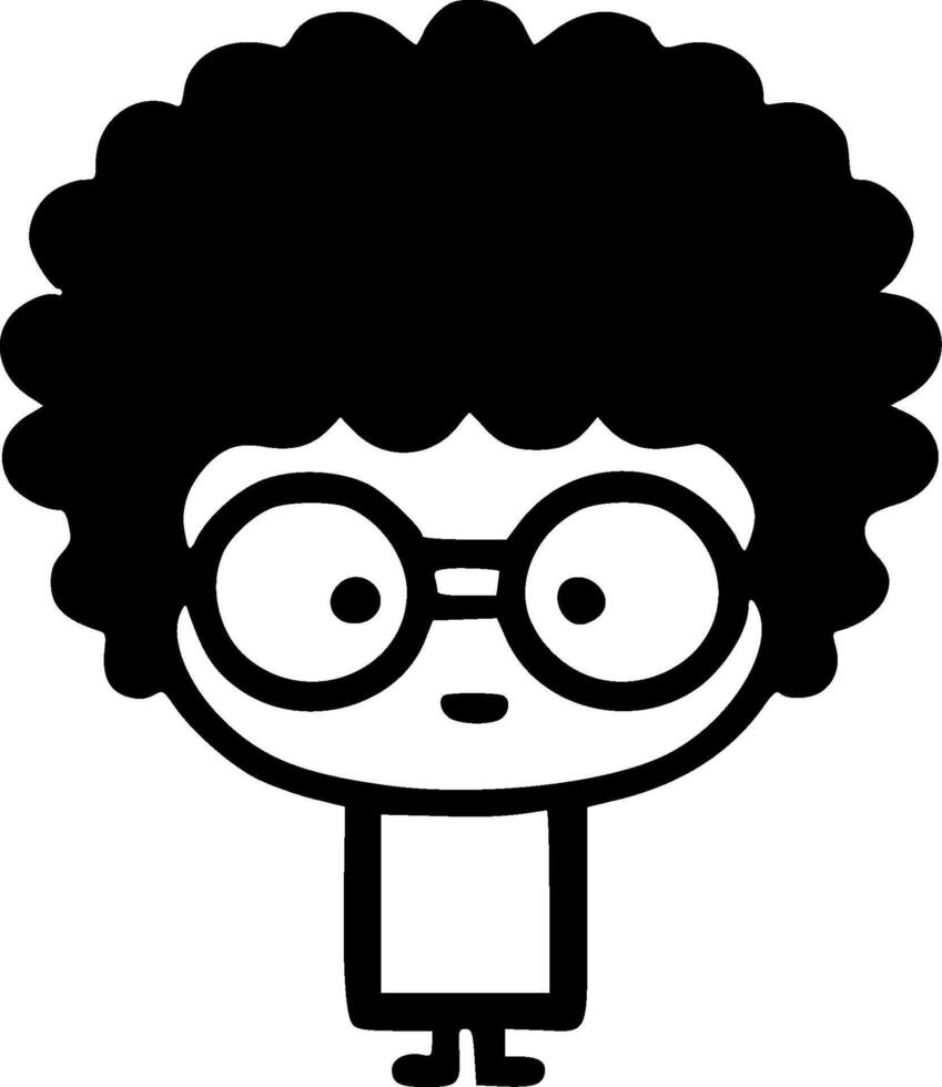 Funny - Black and White Isolated Icon - illustration vector