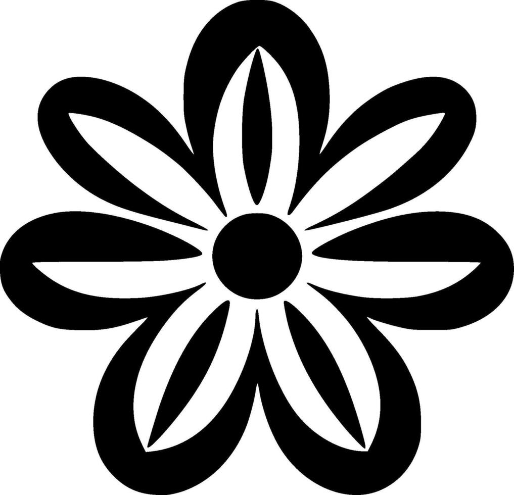 Daisy, Minimalist and Simple Silhouette - illustration vector