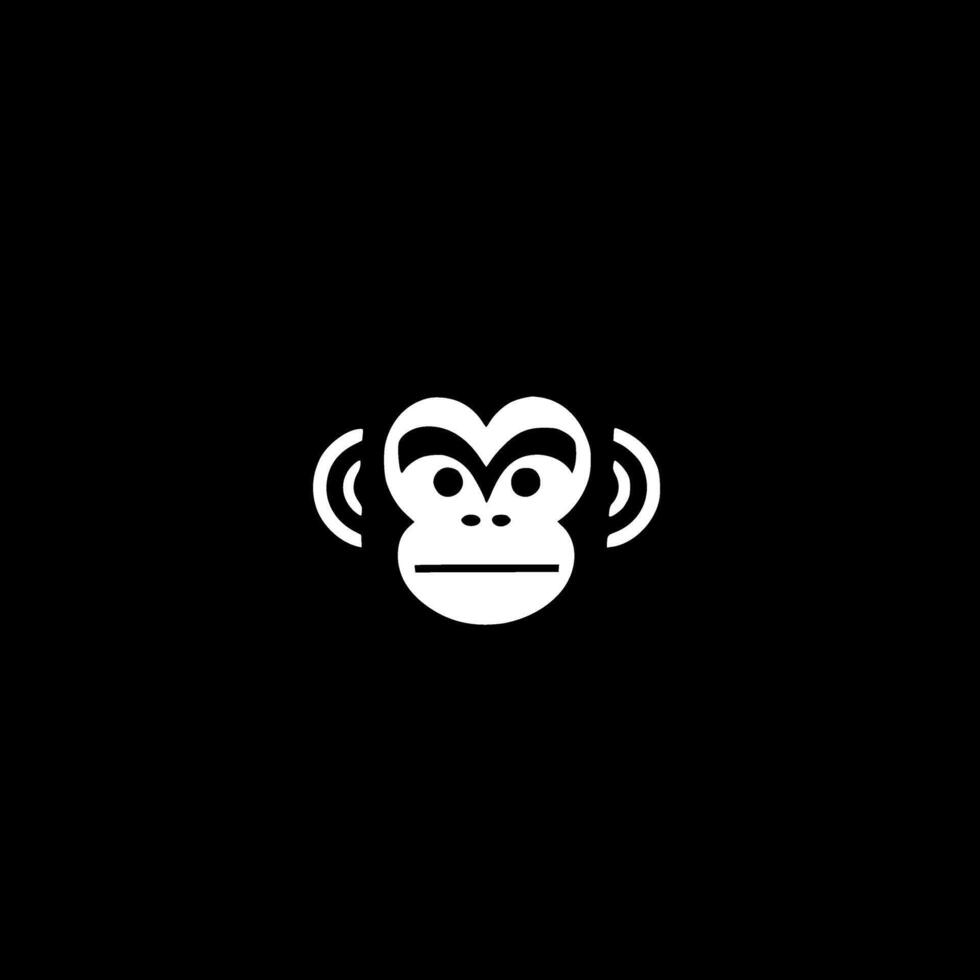 Monkey, Minimalist and Simple Silhouette - illustration vector