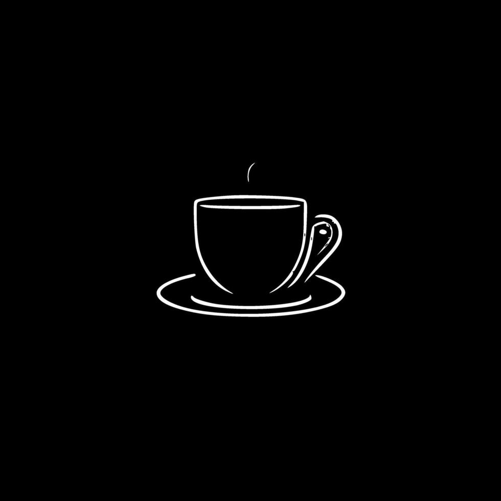 Coffee, Minimalist and Simple Silhouette - illustration vector