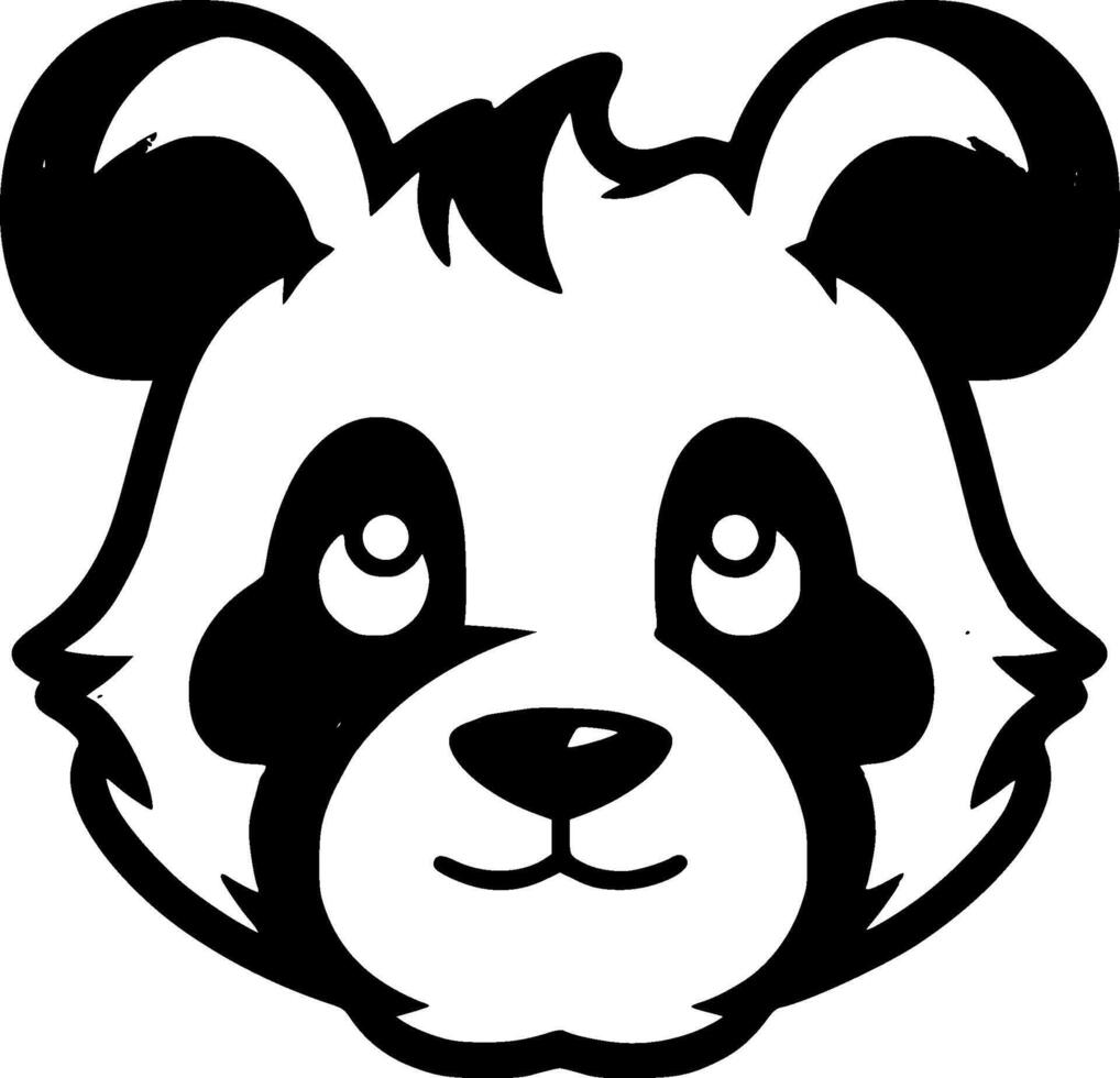 Panda, Black and White illustration vector