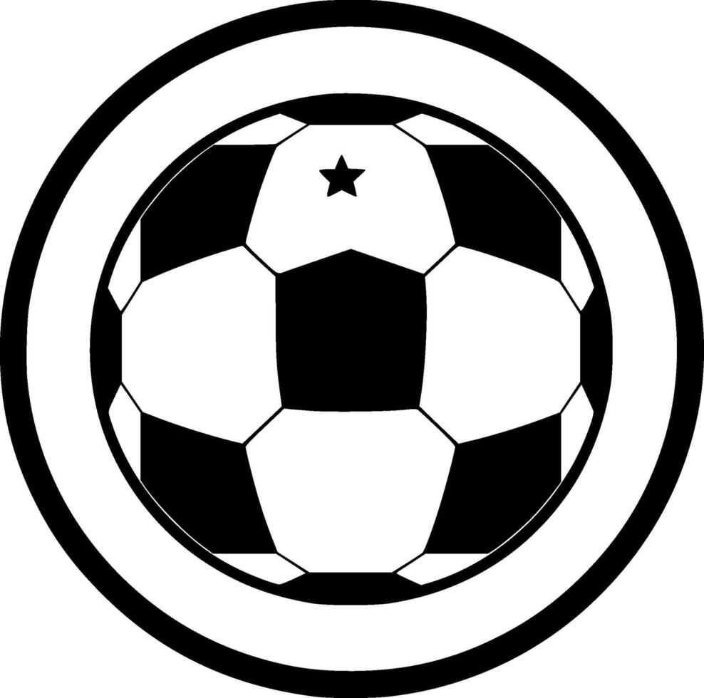Soccer, Black and White illustration vector
