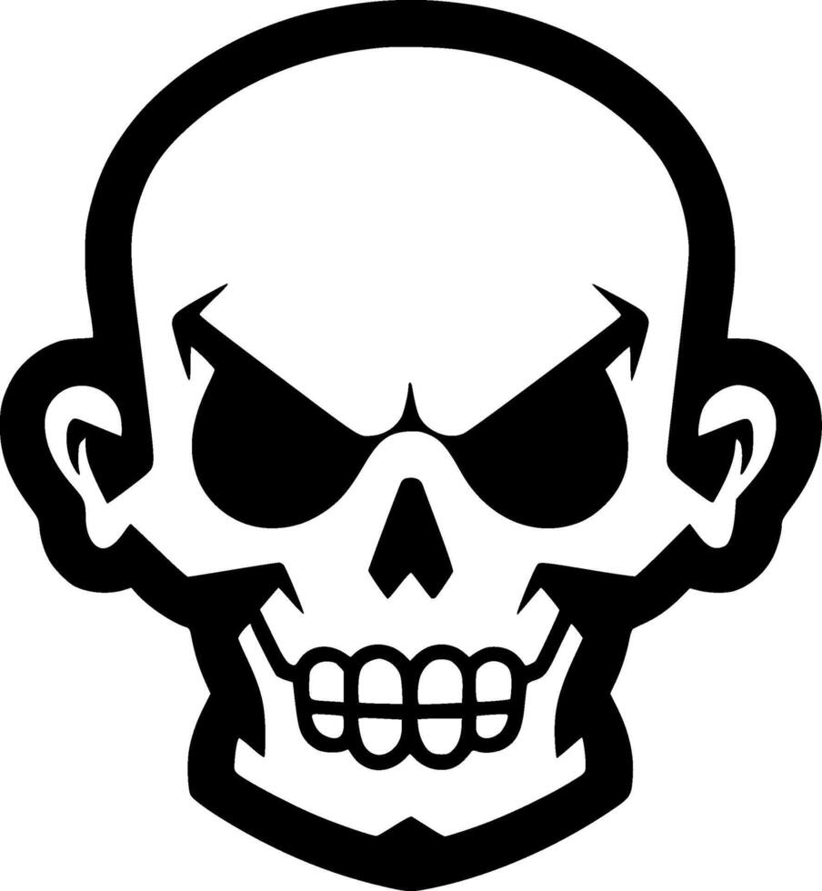 Skull, Minimalist and Simple Silhouette - illustration vector