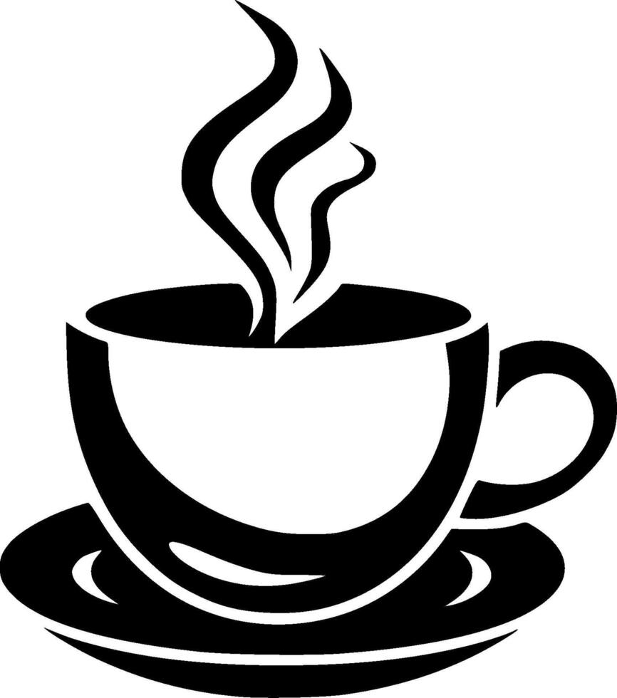 Coffee, Minimalist and Simple Silhouette - illustration vector