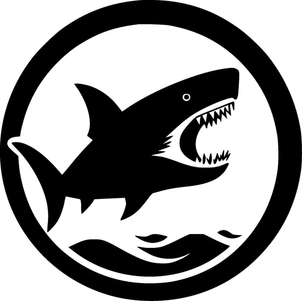 Shark - Minimalist and Flat Logo - illustration vector