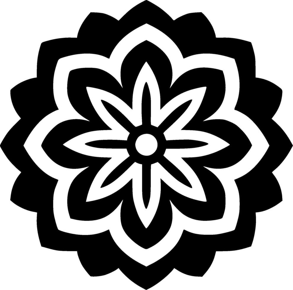 Mandala, Minimalist and Simple Silhouette - illustration vector