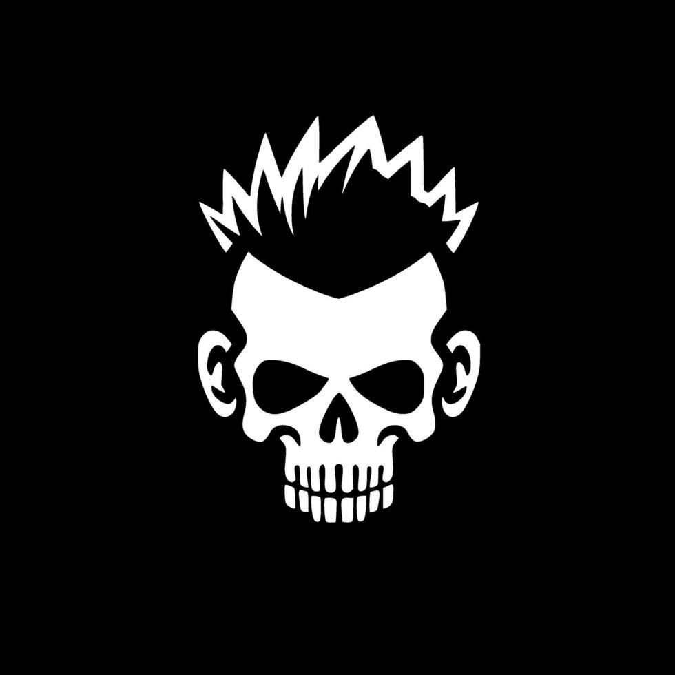 Skull, Minimalist and Simple Silhouette - illustration vector