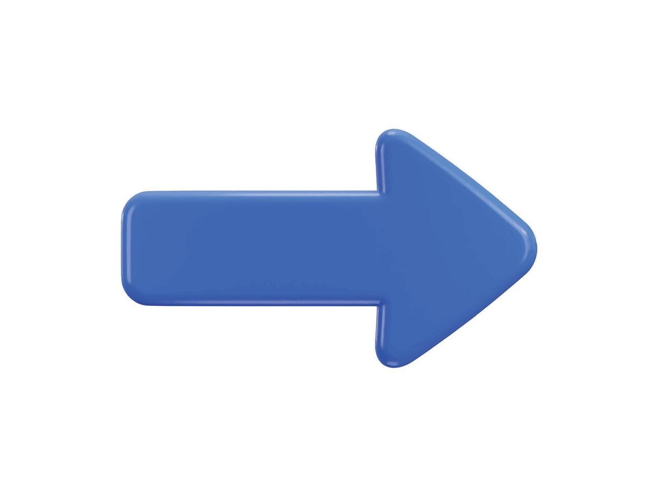Right arrow icon 3d rendering illustration vector