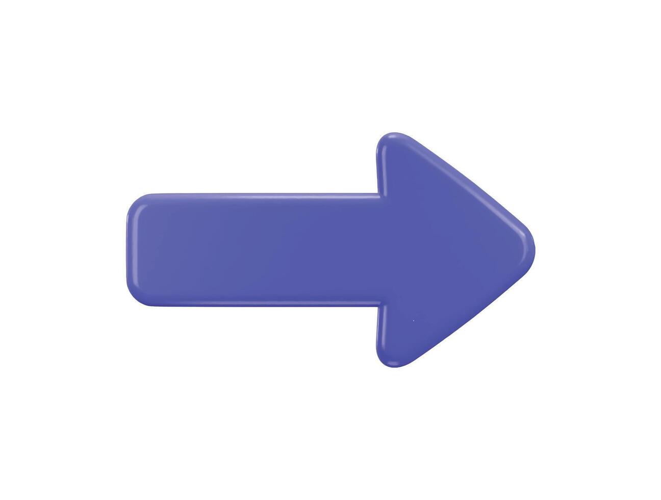 Right arrow icon 3d rendering illustration vector