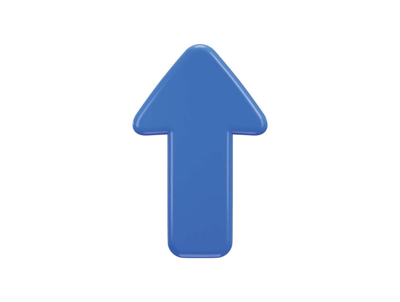 Top arrow icon 3d rendering illustration vector