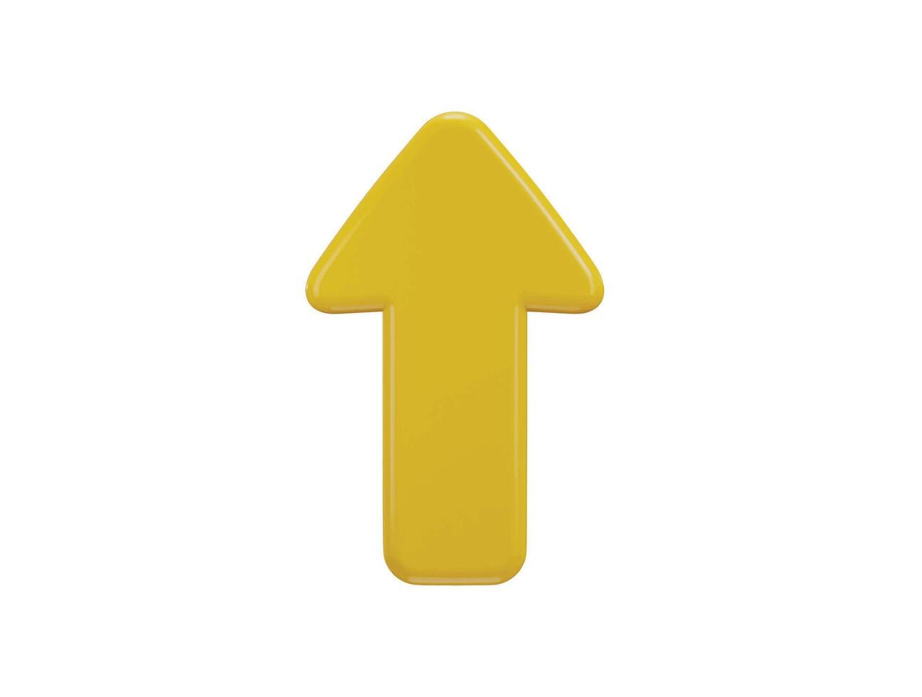 Top arrow icon 3d rendering illustration vector