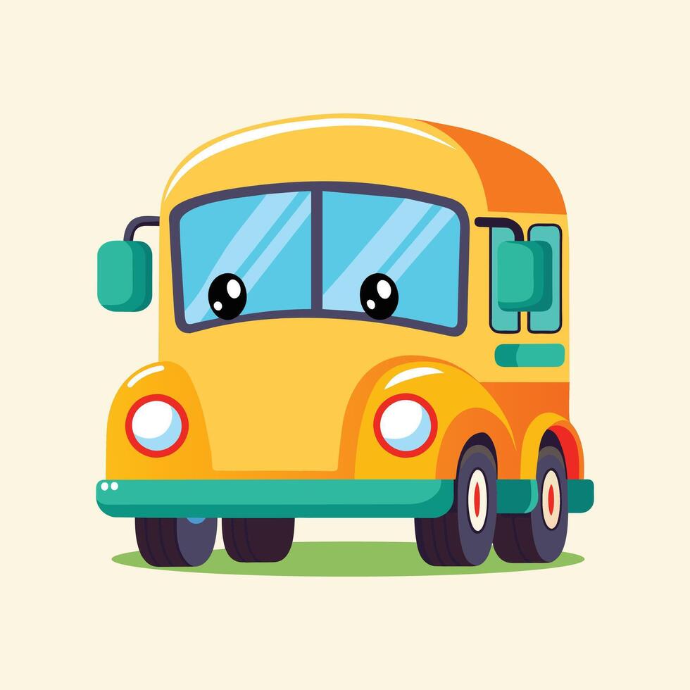 A Cute School Bus Illustration vector