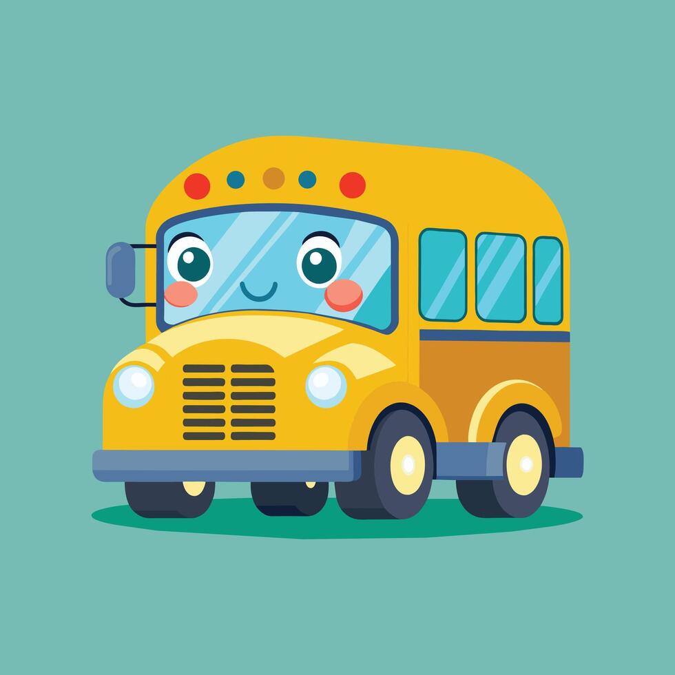 A Cute School Bus Illustration vector