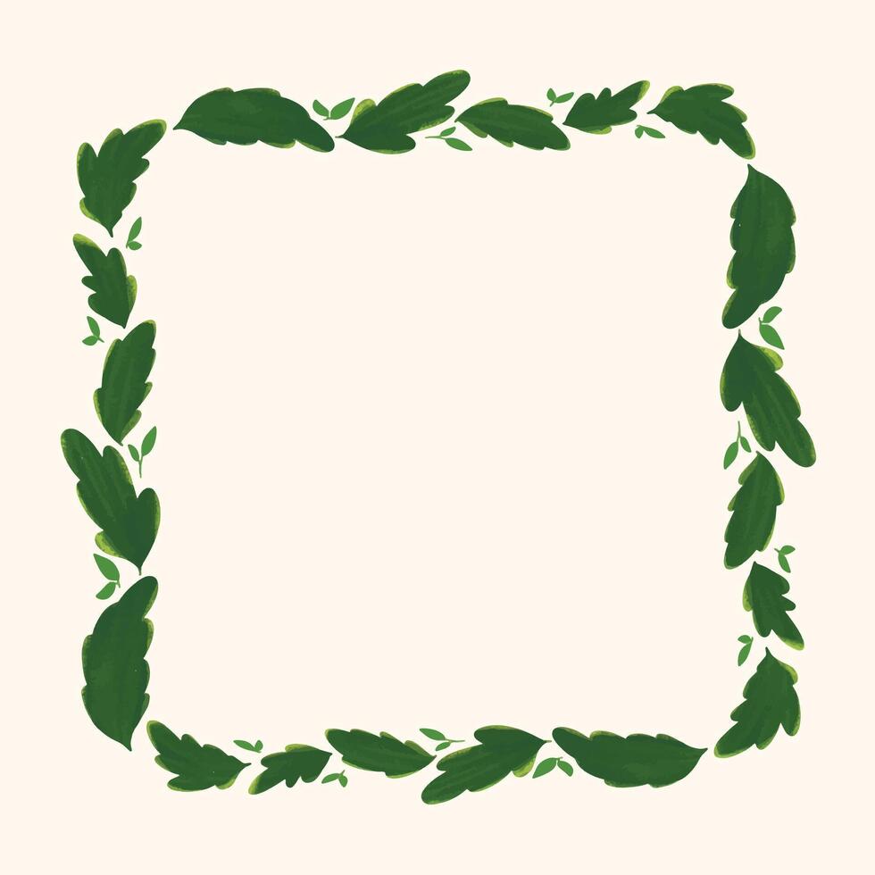 Frame leaves background vector