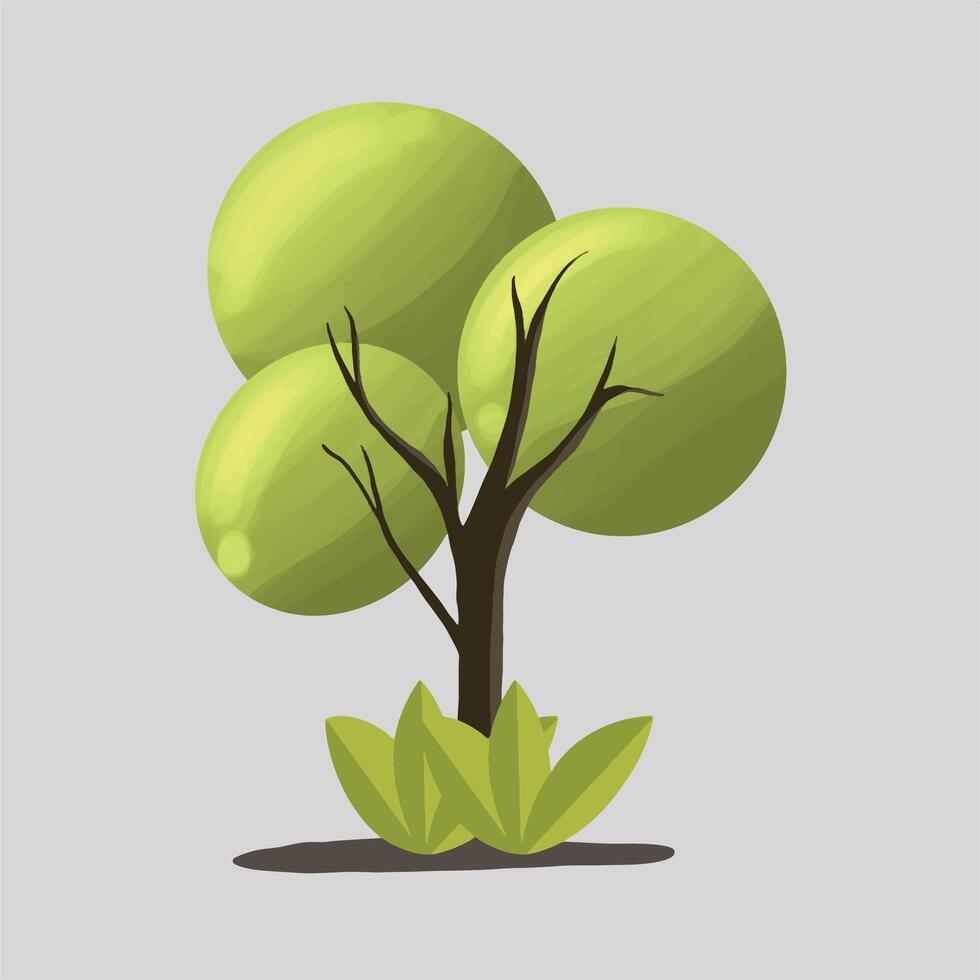 Cartoon tree isolated vector