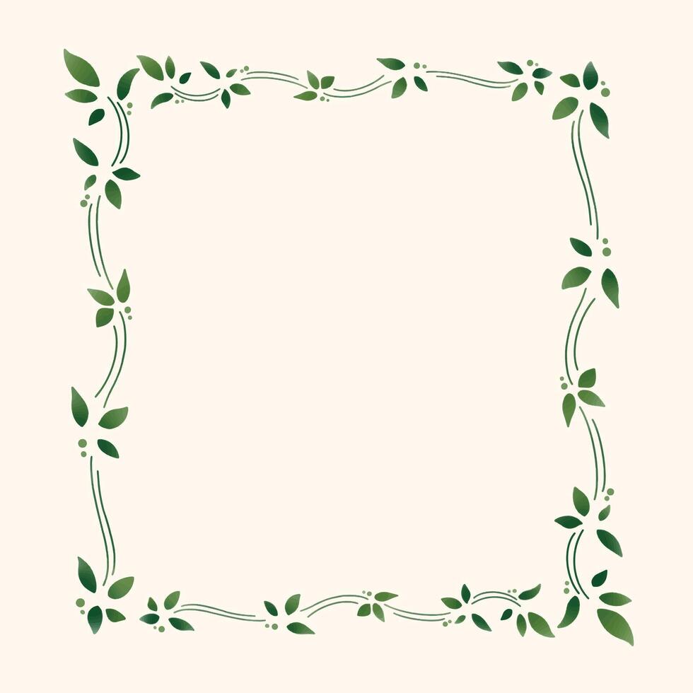 Leaves framed background vector