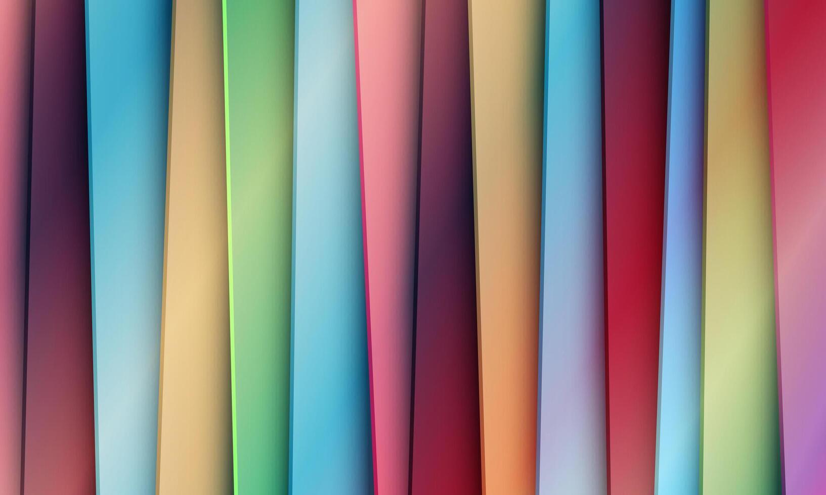 Panels form an abstract iridescent background. colorful rainbow background. vertical stripes. vector