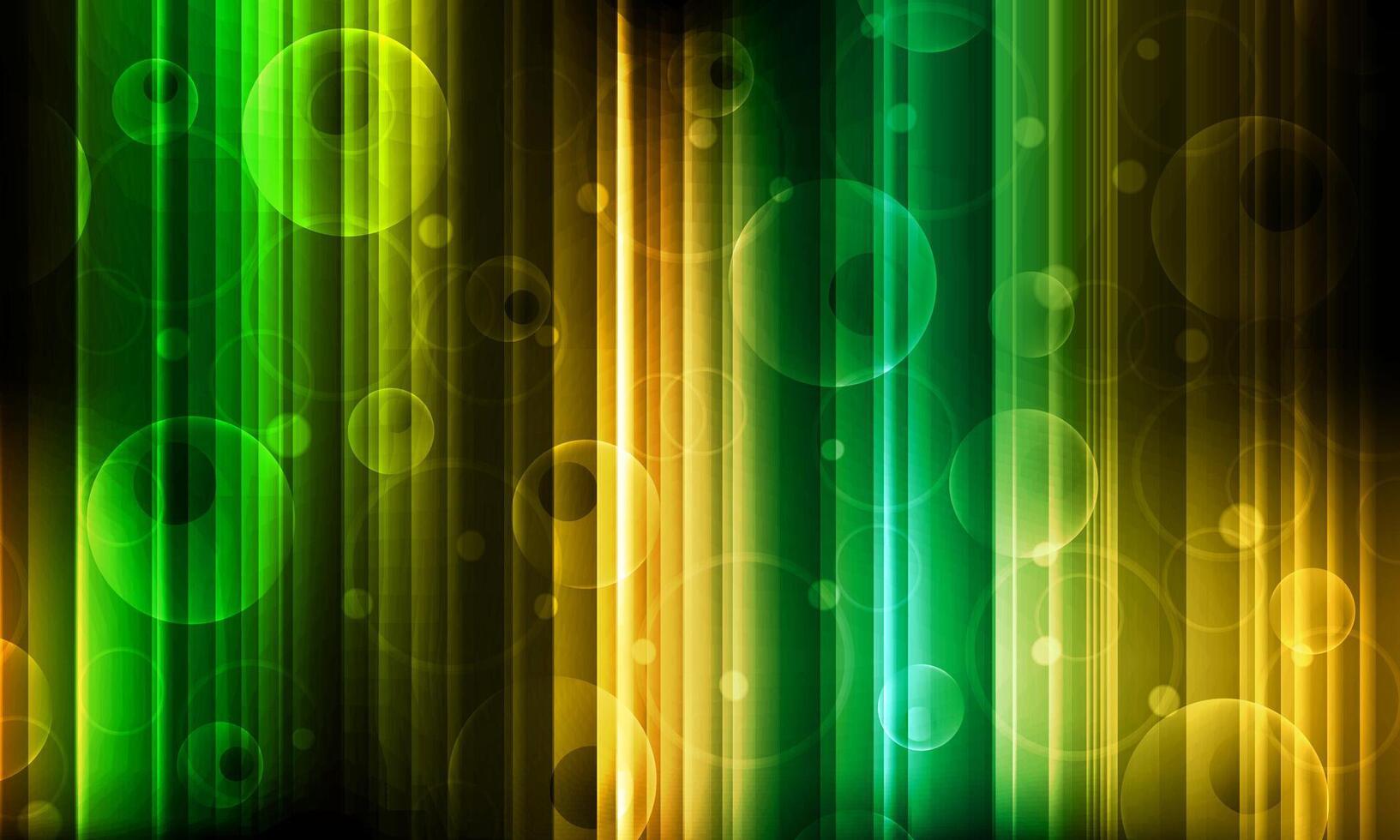 abstract green dark lights background. bubble circle neon lights color soft background. vector