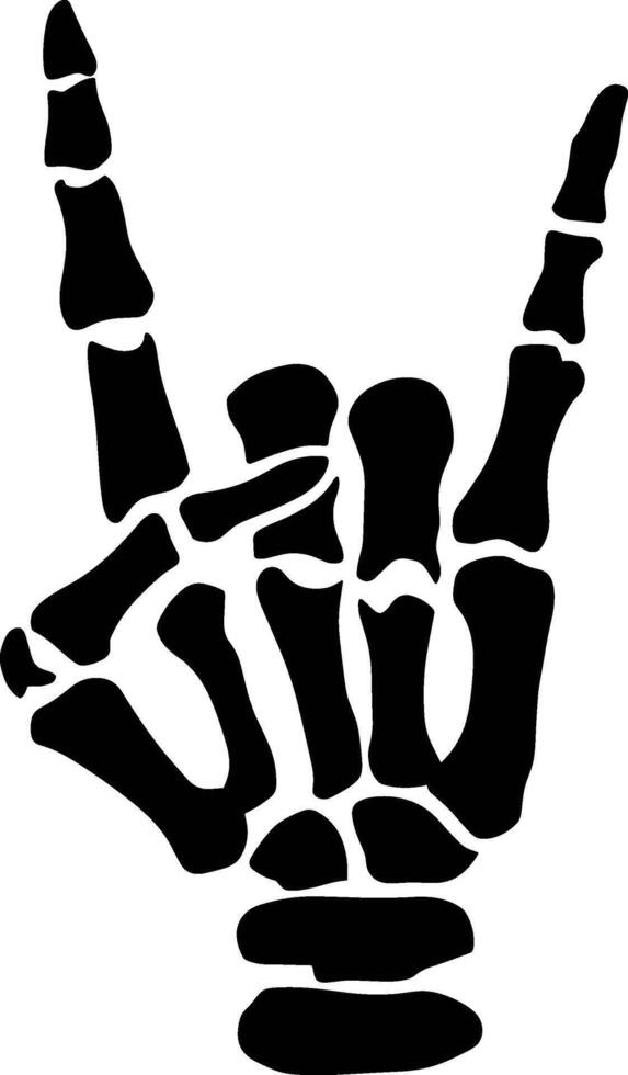 Rock On Skeleton Hand vector