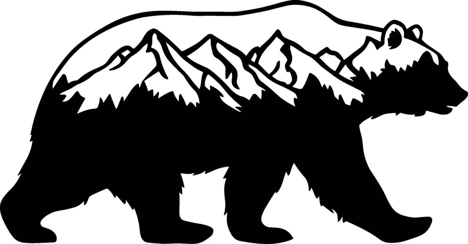 Bear Mountain Silhouette vector