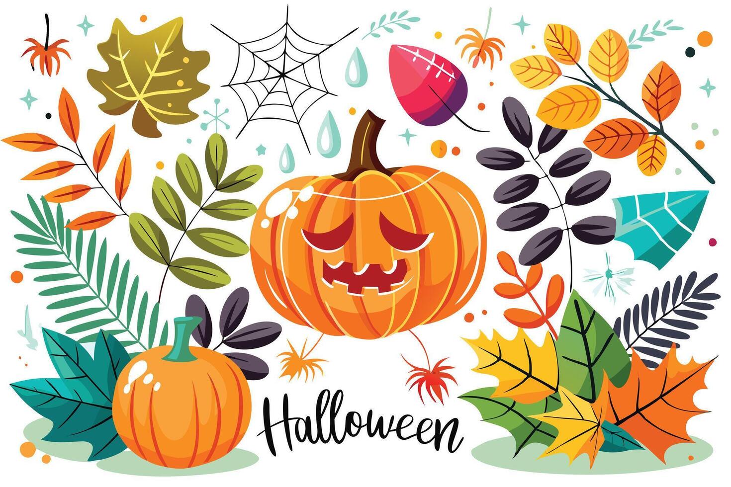 Halloween themed design vector