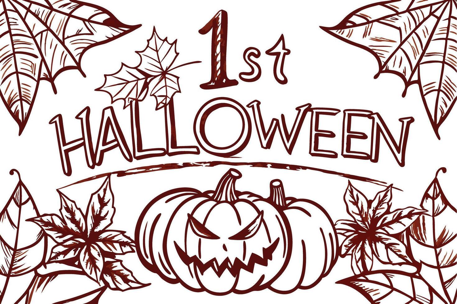 Halloween pattern background vector