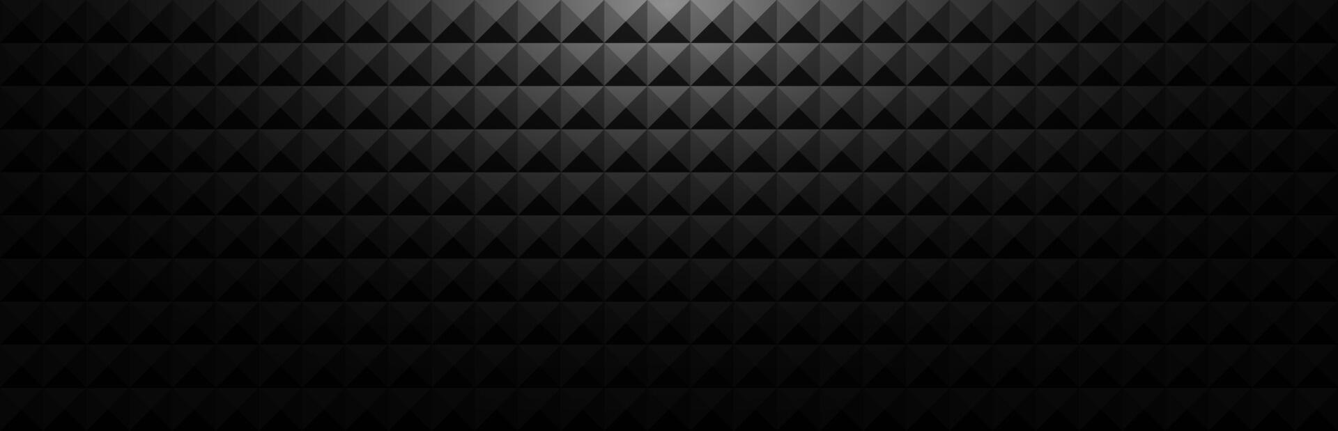 elegant wide 3d black pyramid pattern background vector