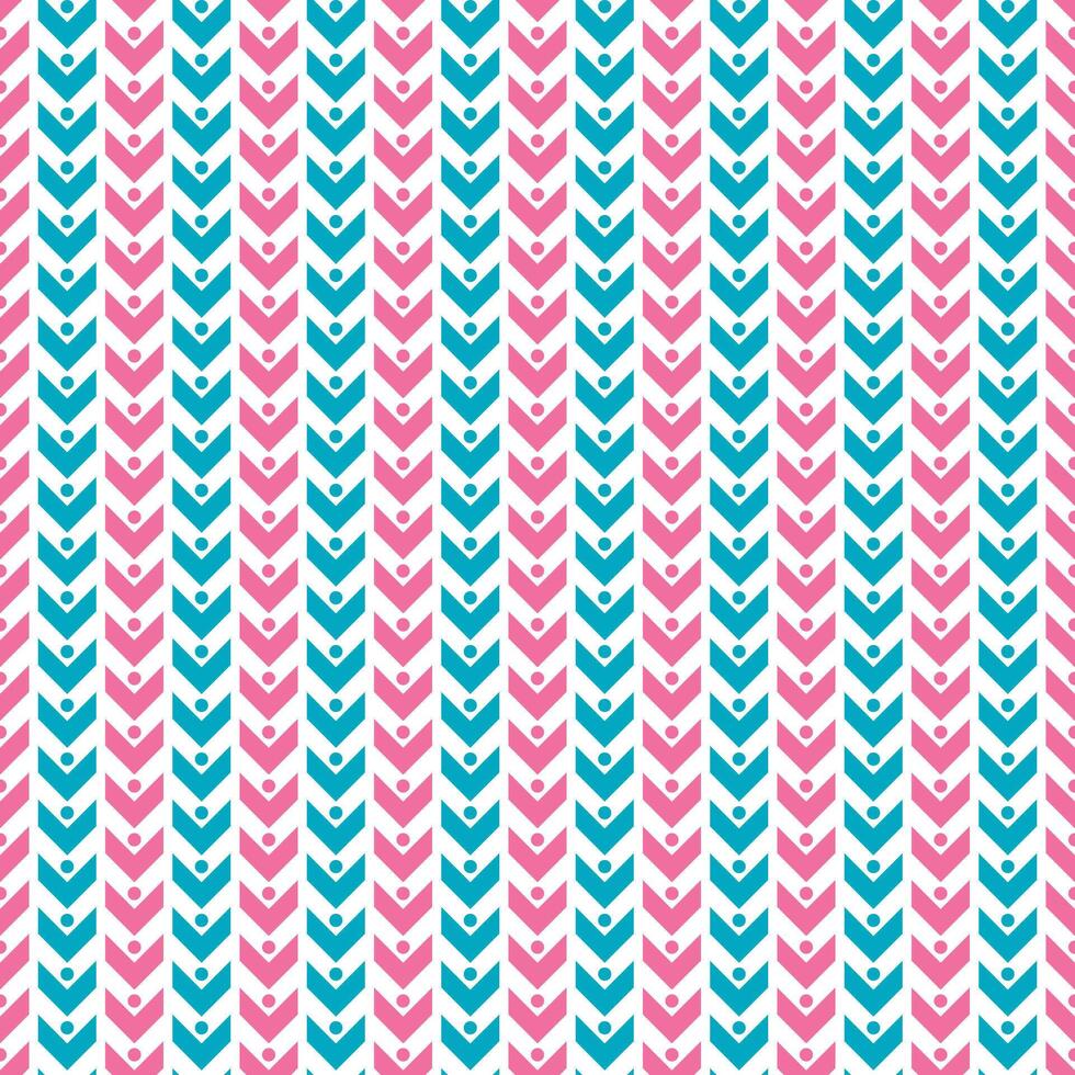 Blue and pink arrows and points pattern seamless pattern vector