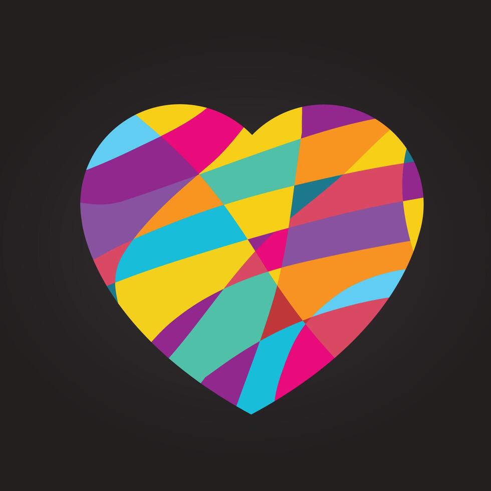Colorfull Abstract heart vector