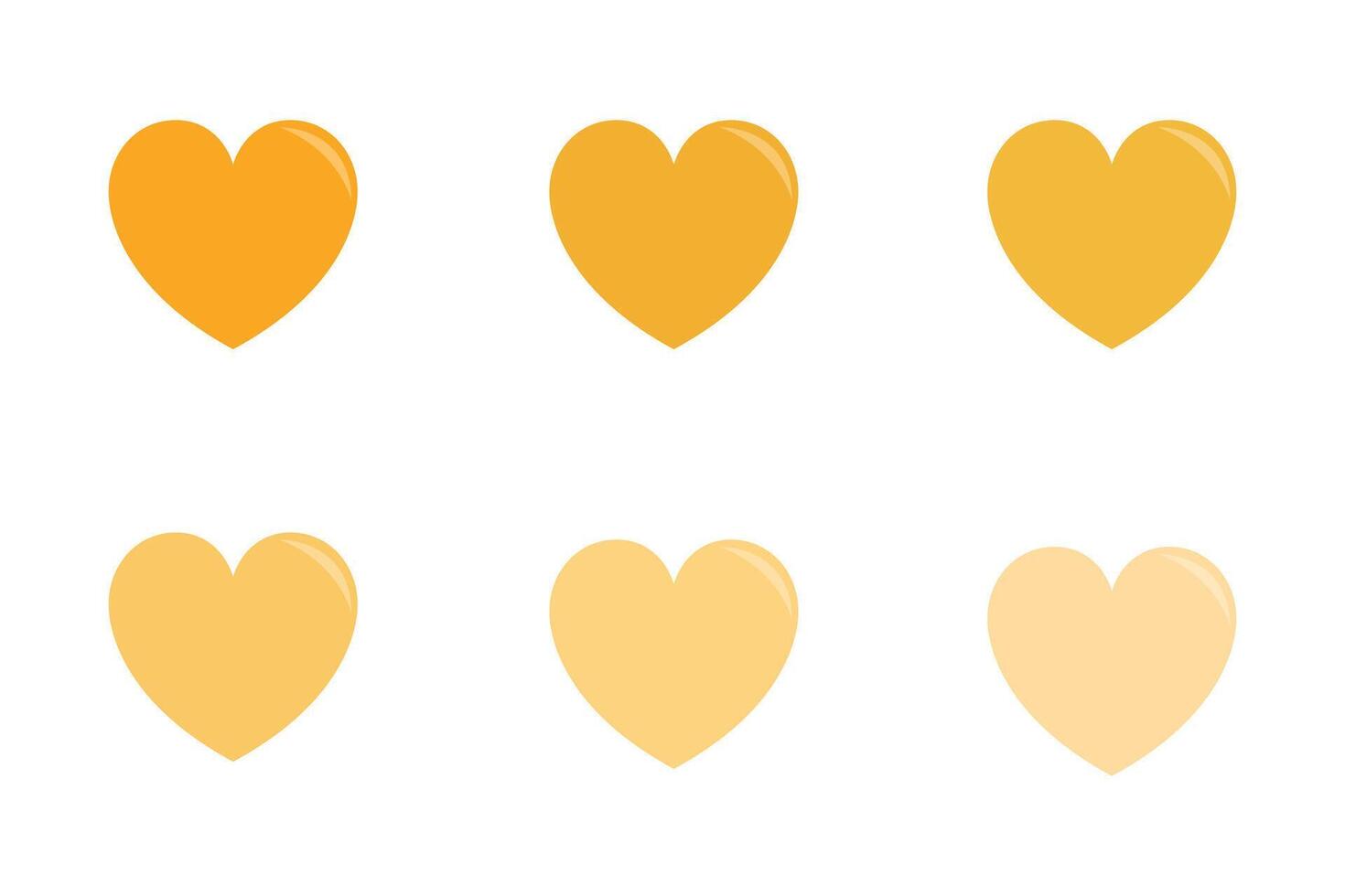 Orange Shade Hearts vector