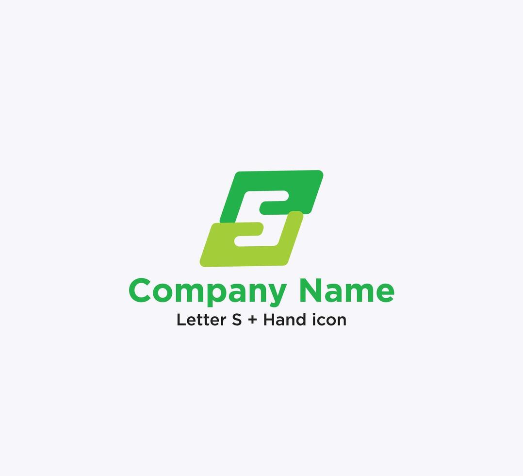 Modern minimal Letter S logo design for company website vector